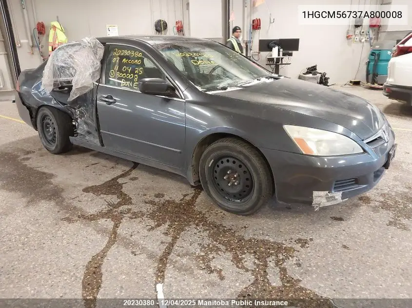 1HGCM56737A800008 2007 Honda Accord Ex