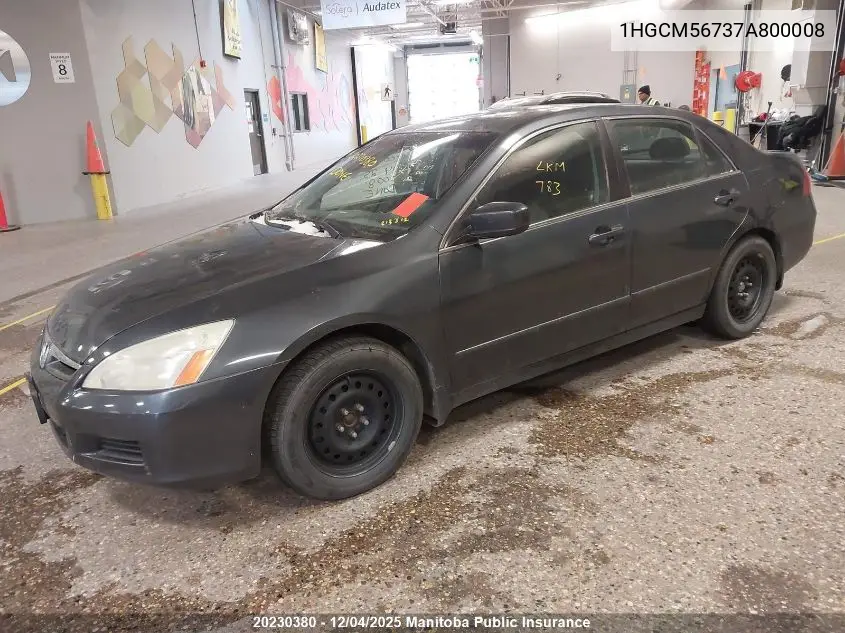 1HGCM56737A800008 2007 Honda Accord Ex