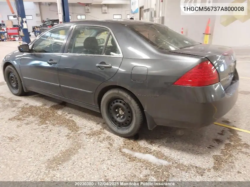 1HGCM56737A800008 2007 Honda Accord Ex