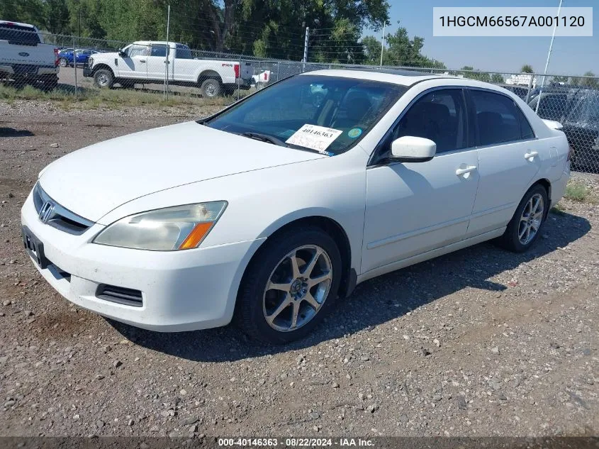 1HGCM66567A001120 2007 Honda Accord 3.0 Ex