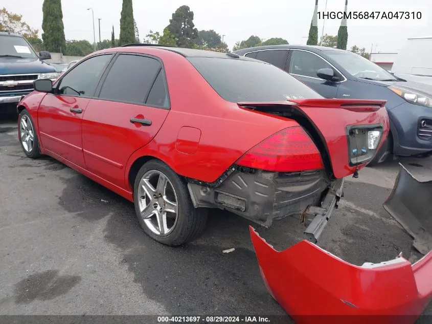 1HGCM56847A047310 2007 Honda Accord 2.4 Ex