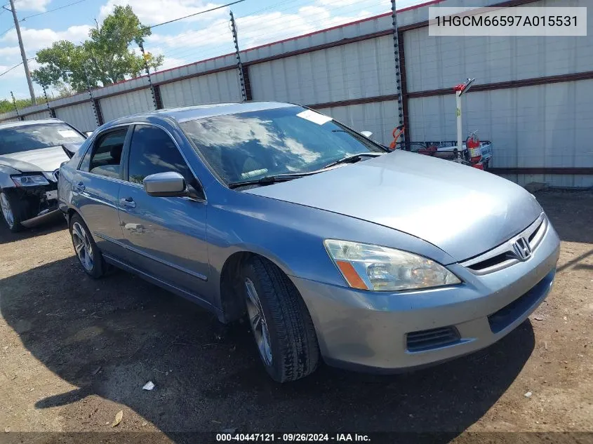 2007 Honda Accord 3.0 Ex VIN: 1HGCM66597A015531 Lot: 40447121