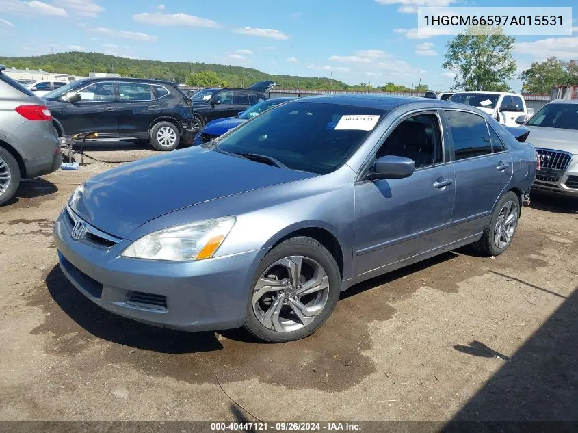 2007 Honda Accord 3.0 Ex VIN: 1HGCM66597A015531 Lot: 40447121