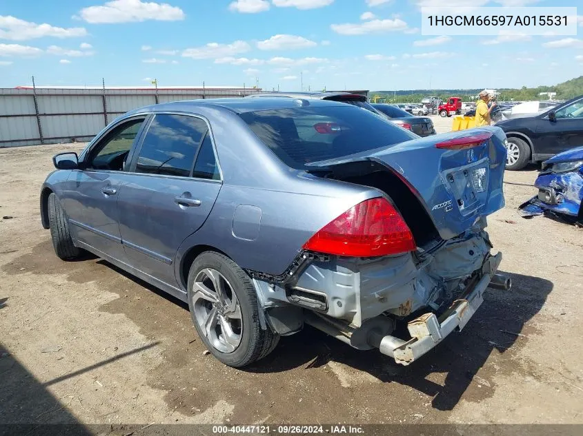 2007 Honda Accord 3.0 Ex VIN: 1HGCM66597A015531 Lot: 40447121