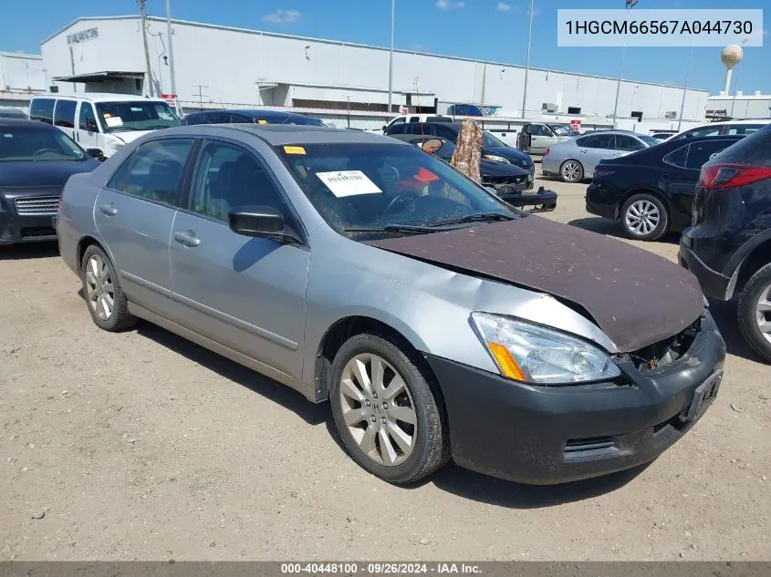 2007 Honda Accord 3.0 Ex VIN: 1HGCM66567A044730 Lot: 40448100