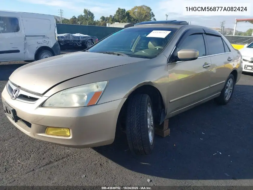 1HGCM56877A082424 2007 Honda Accord 2.4 Ex