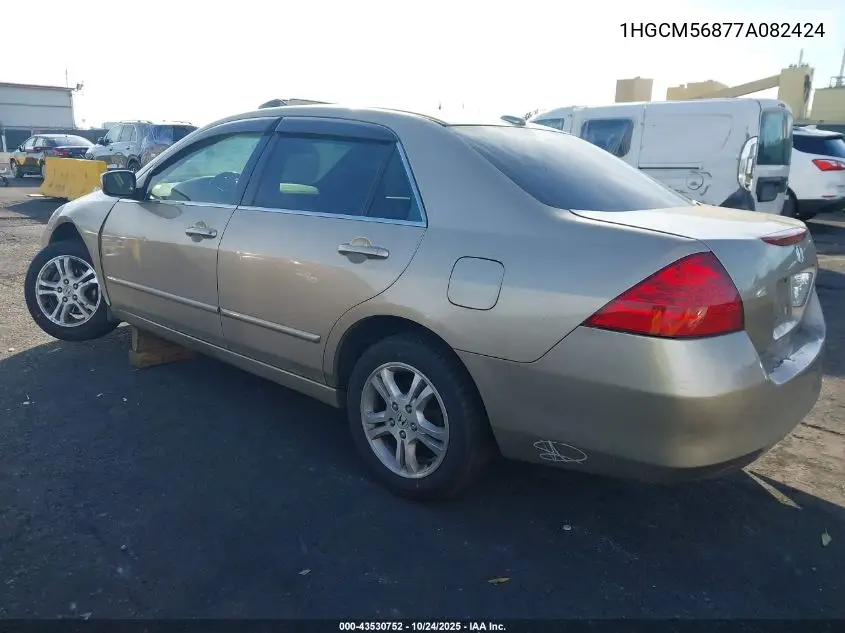 1HGCM56877A082424 2007 Honda Accord 2.4 Ex