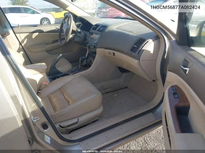 1HGCM56877A082424 2007 Honda Accord 2.4 Ex