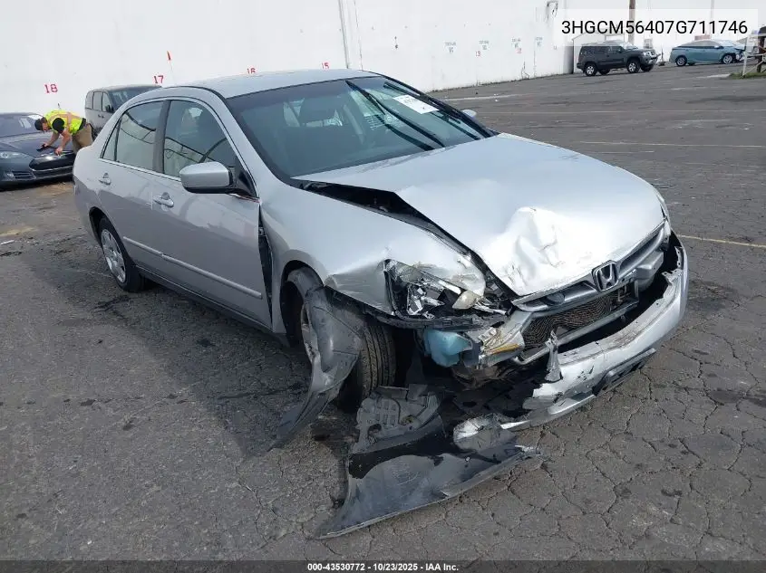 3HGCM56407G711746 2007 Honda Accord 2.4 Lx