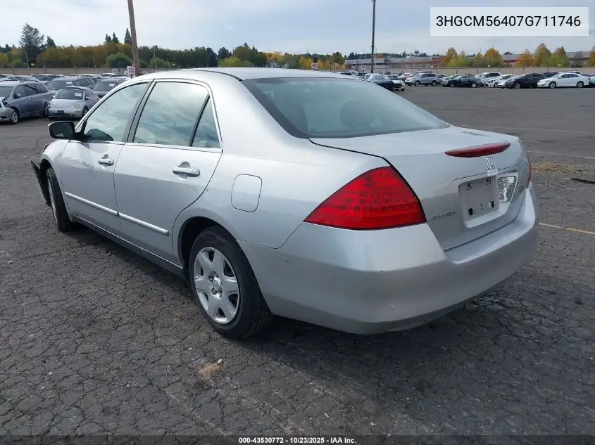 3HGCM56407G711746 2007 Honda Accord 2.4 Lx