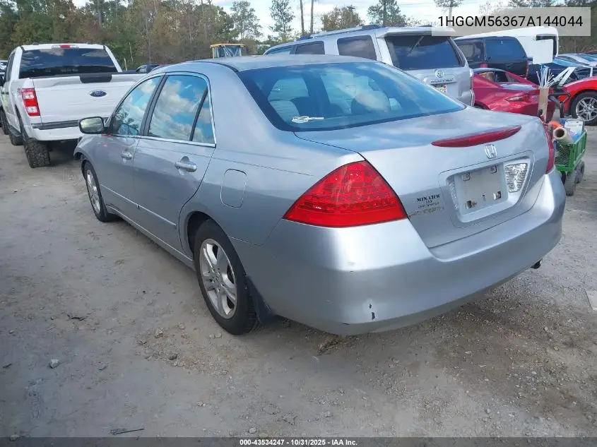 1HGCM56367A144044 2007 Honda Accord 2.4 Se