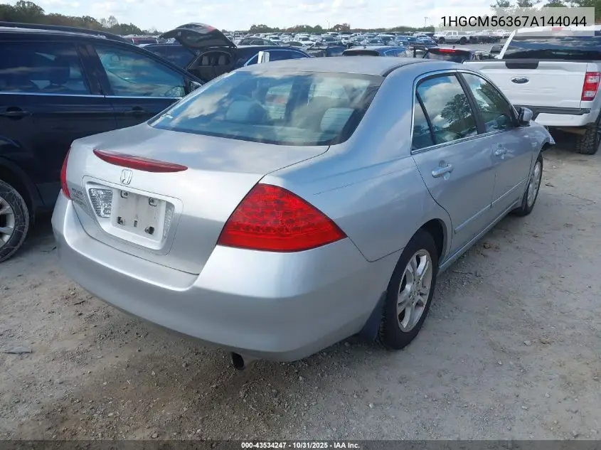 1HGCM56367A144044 2007 Honda Accord 2.4 Se