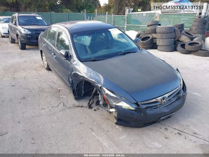 1HGCM553X7A131251 2007 Honda Accord 2.4 Se