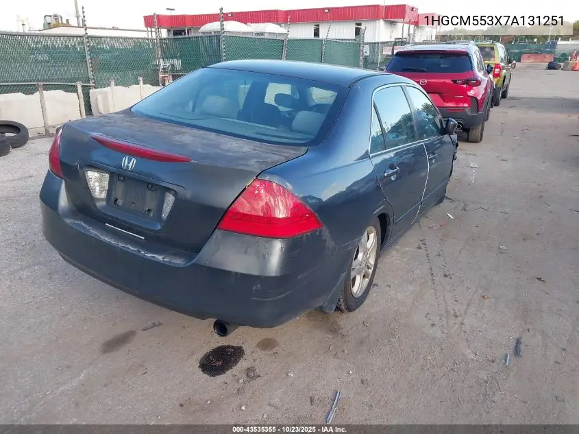 1HGCM553X7A131251 2007 Honda Accord 2.4 Se