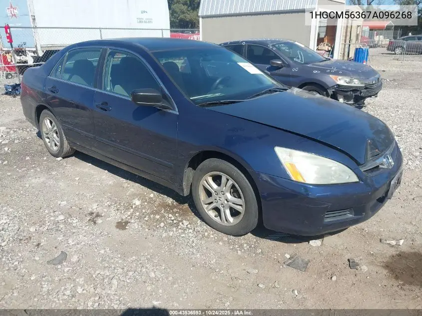 1HGCM56367A096268 2007 Honda Accord 2.4 Se