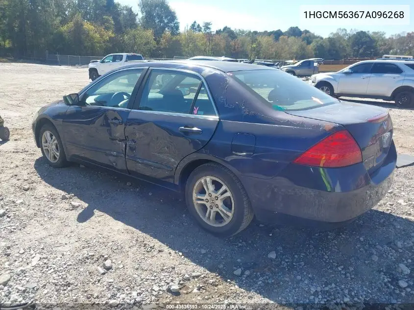 1HGCM56367A096268 2007 Honda Accord 2.4 Se