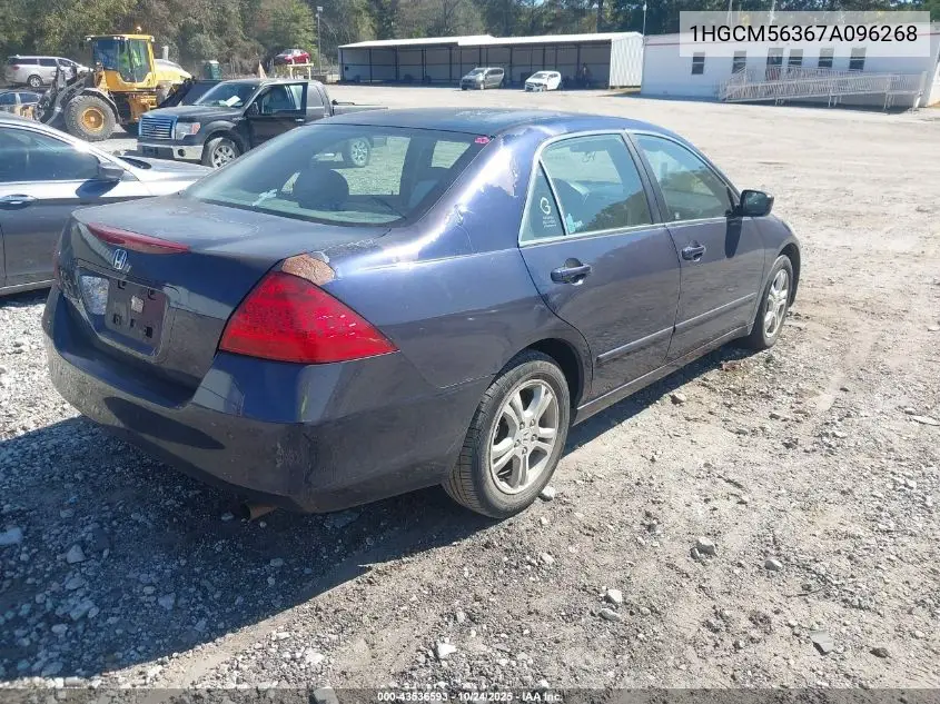 1HGCM56367A096268 2007 Honda Accord 2.4 Se