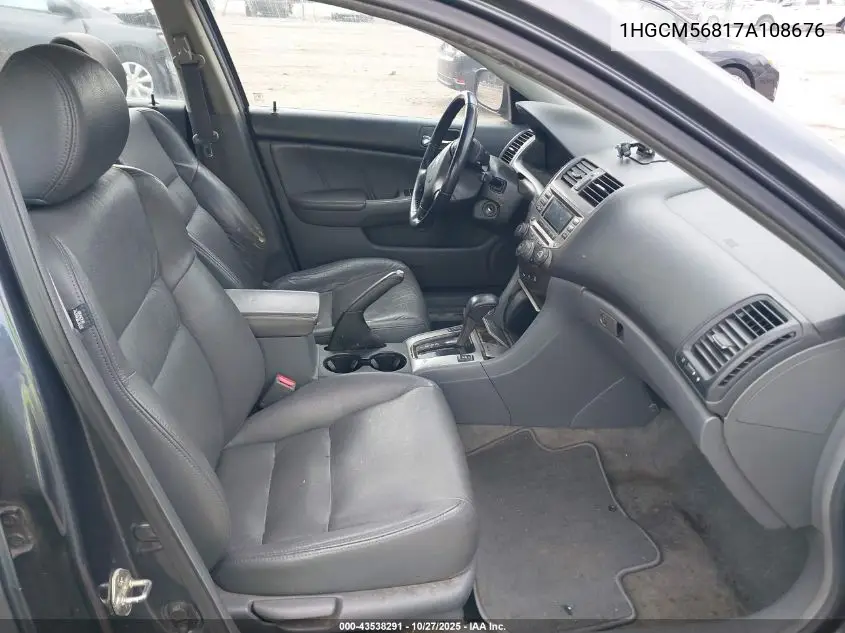 1HGCM56817A108676 2007 Honda Accord 2.4 Ex