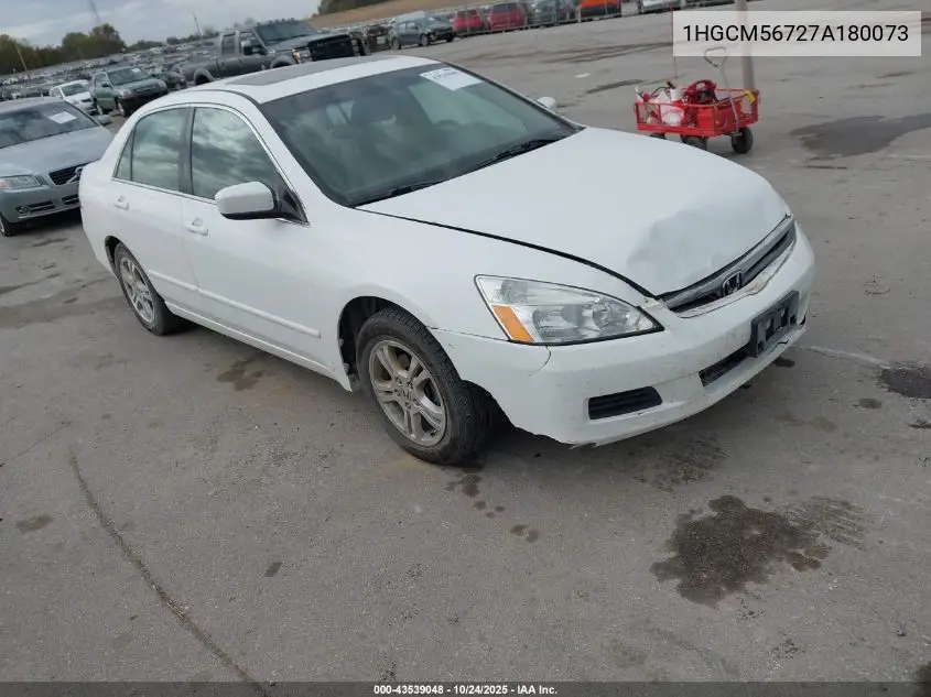 1HGCM56727A180073 2007 Honda Accord 2.4 Ex