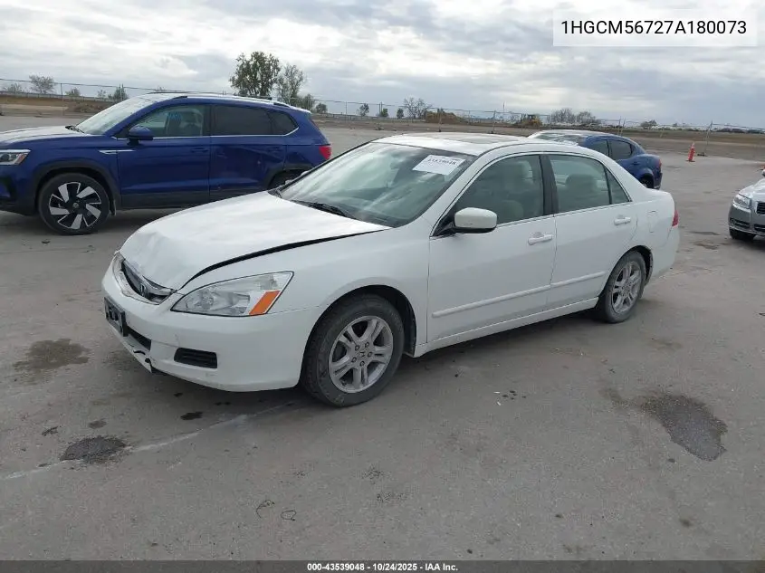 1HGCM56727A180073 2007 Honda Accord 2.4 Ex