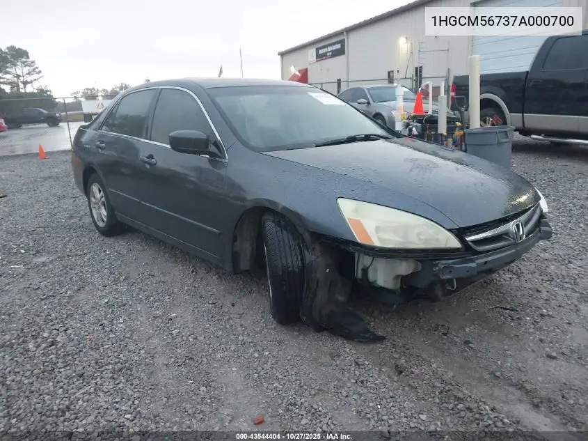 1HGCM56737A000700 2007 Honda Accord 2.4 Ex