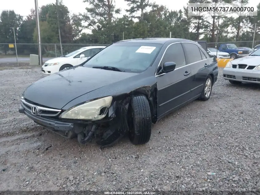 1HGCM56737A000700 2007 Honda Accord 2.4 Ex