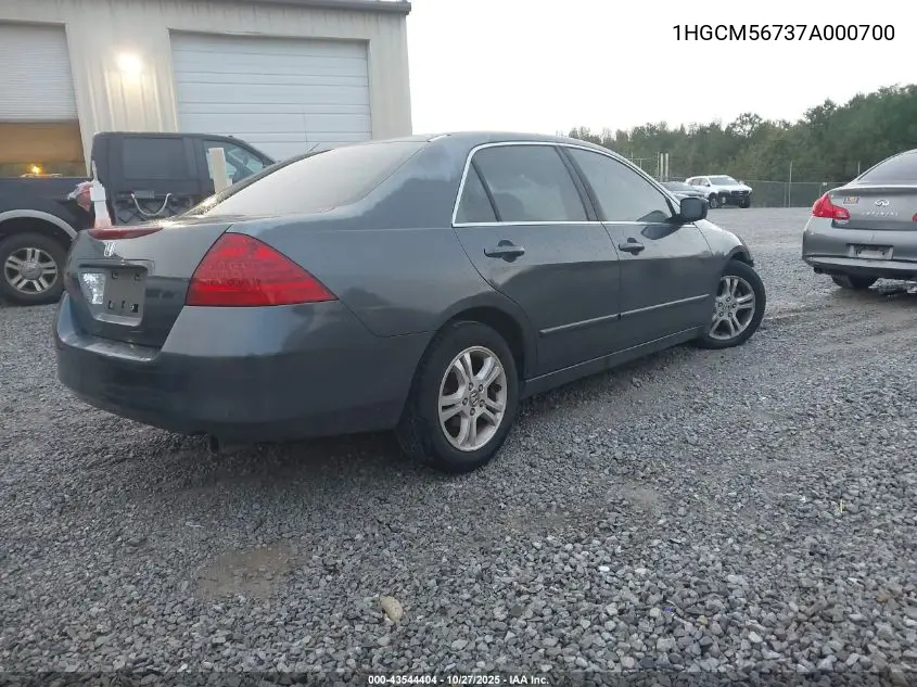 1HGCM56737A000700 2007 Honda Accord 2.4 Ex