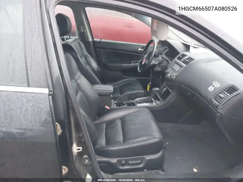 1HGCM66507A080526 2007 Honda Accord 3.0 Ex