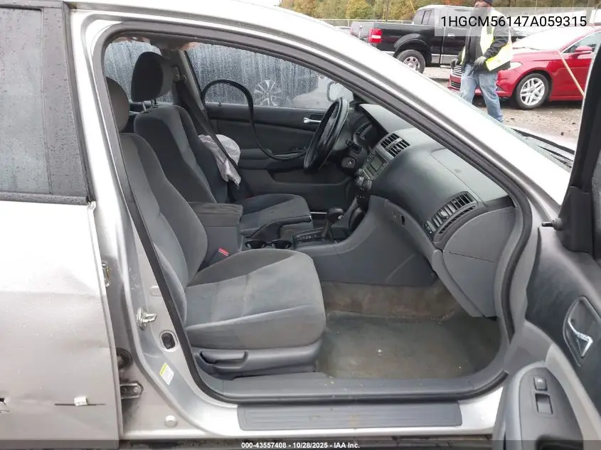 1HGCM56147A059315 2007 Honda Accord 2.4 Vp