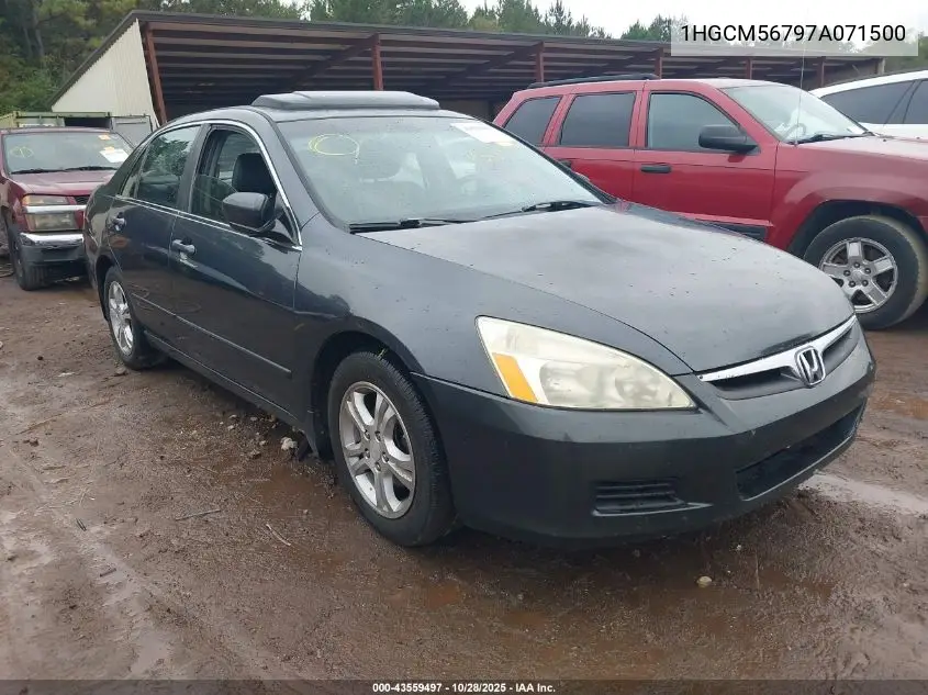 1HGCM56797A071500 2007 Honda Accord 2.4 Ex