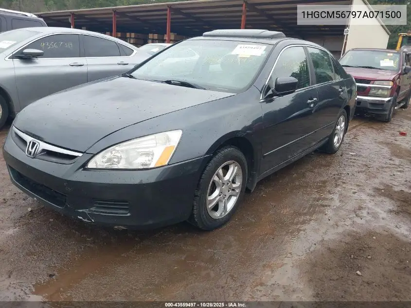 1HGCM56797A071500 2007 Honda Accord 2.4 Ex