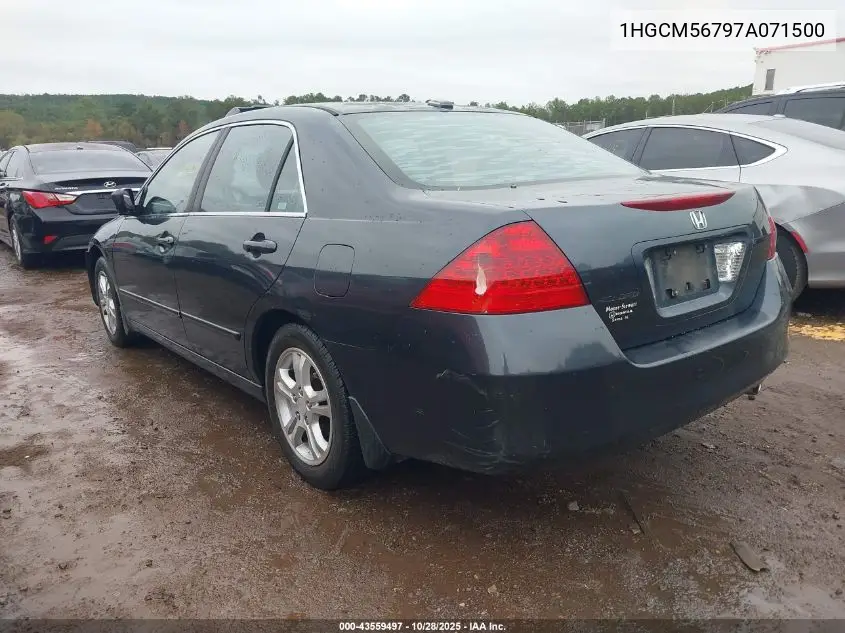1HGCM56797A071500 2007 Honda Accord 2.4 Ex