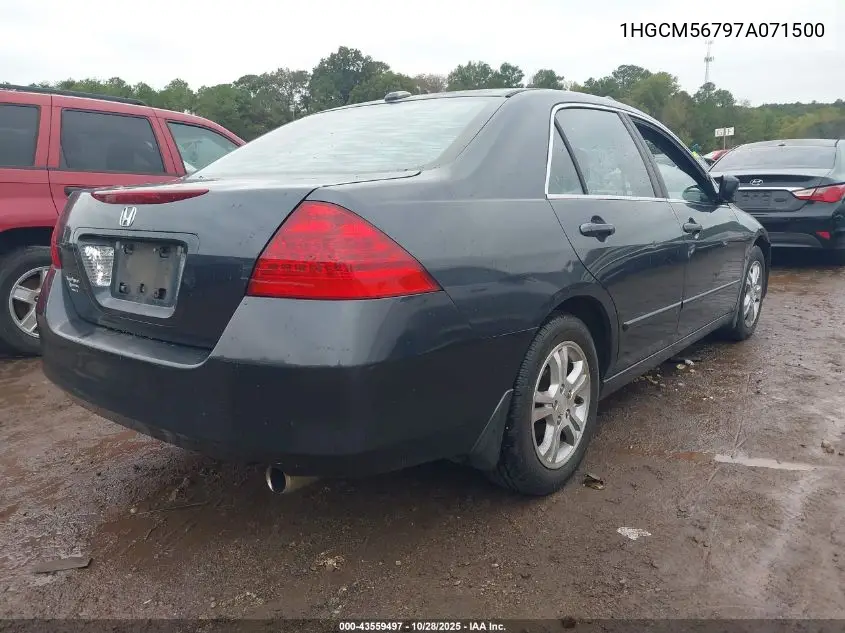 1HGCM56797A071500 2007 Honda Accord 2.4 Ex