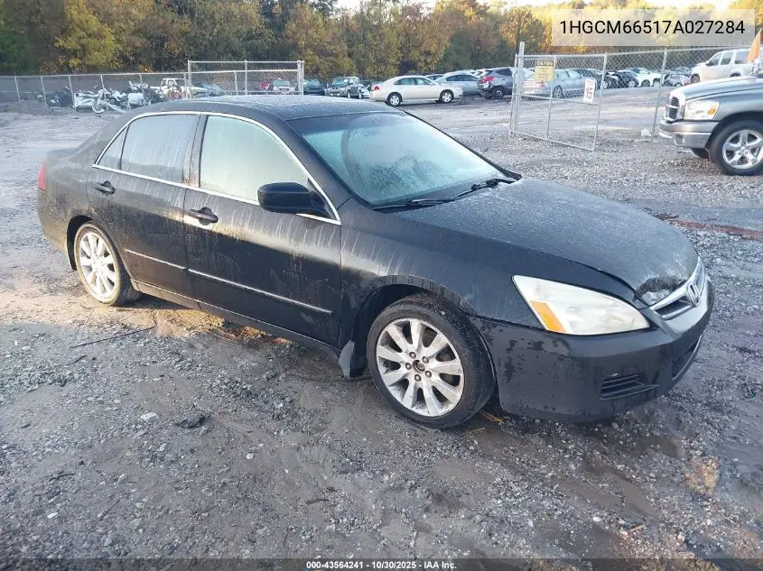 1HGCM66517A027284 2007 Honda Accord 3.0 Ex