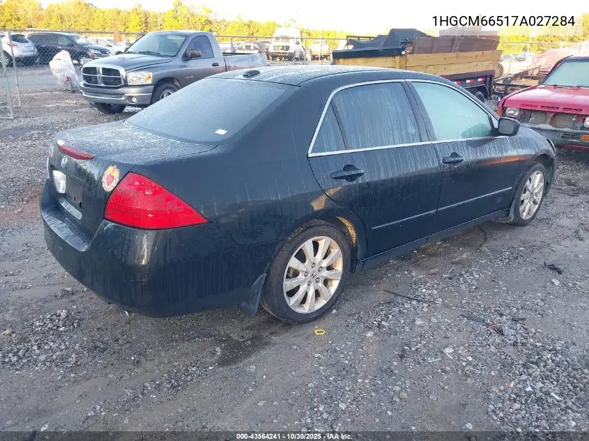 1HGCM66517A027284 2007 Honda Accord 3.0 Ex