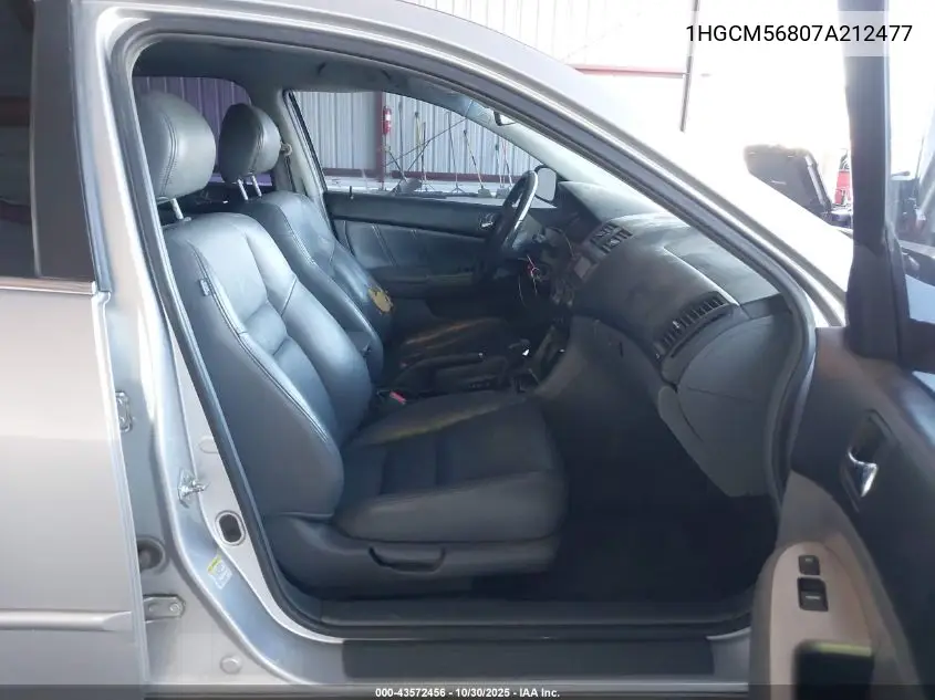 1HGCM56807A212477 2007 Honda Accord 2.4 Ex