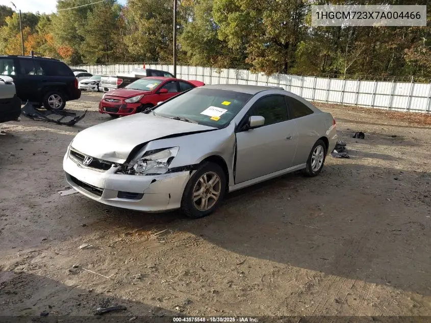 1HGCM723X7A004466 2007 Honda Accord 2.4 Lx