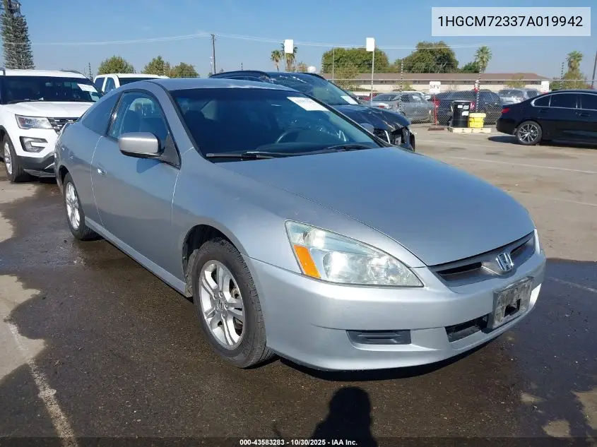 1HGCM72337A019942 2007 Honda Accord 2.4 Lx