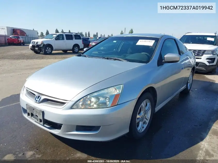 1HGCM72337A019942 2007 Honda Accord 2.4 Lx
