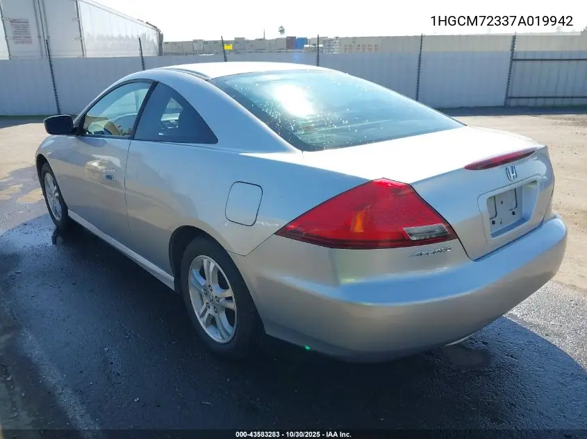 1HGCM72337A019942 2007 Honda Accord 2.4 Lx