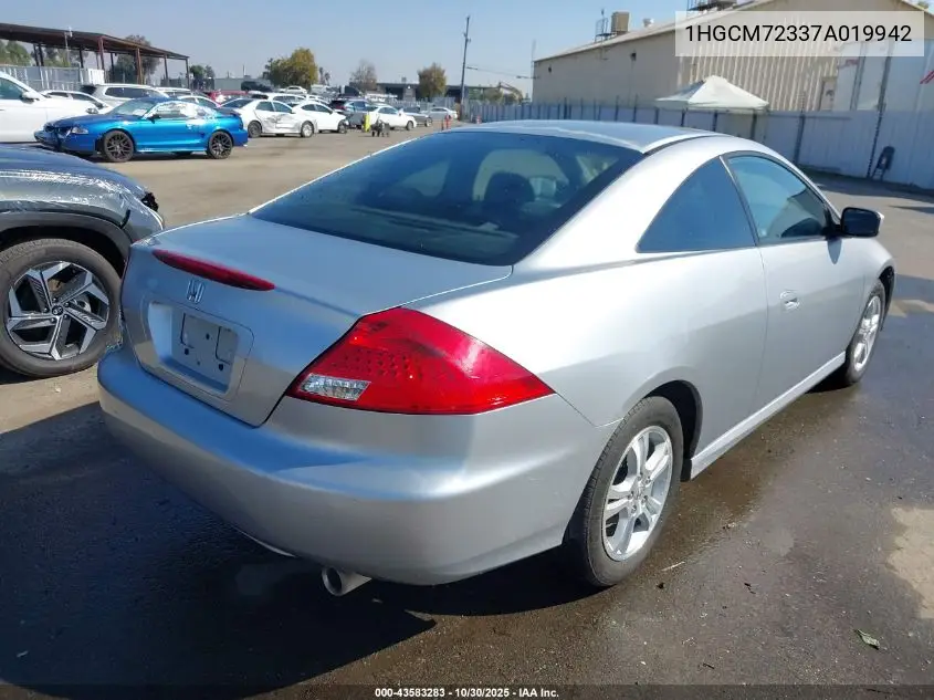 1HGCM72337A019942 2007 Honda Accord 2.4 Lx