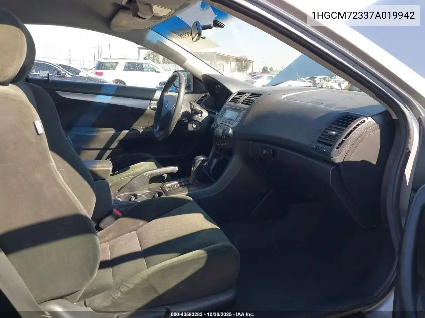 1HGCM72337A019942 2007 Honda Accord 2.4 Lx