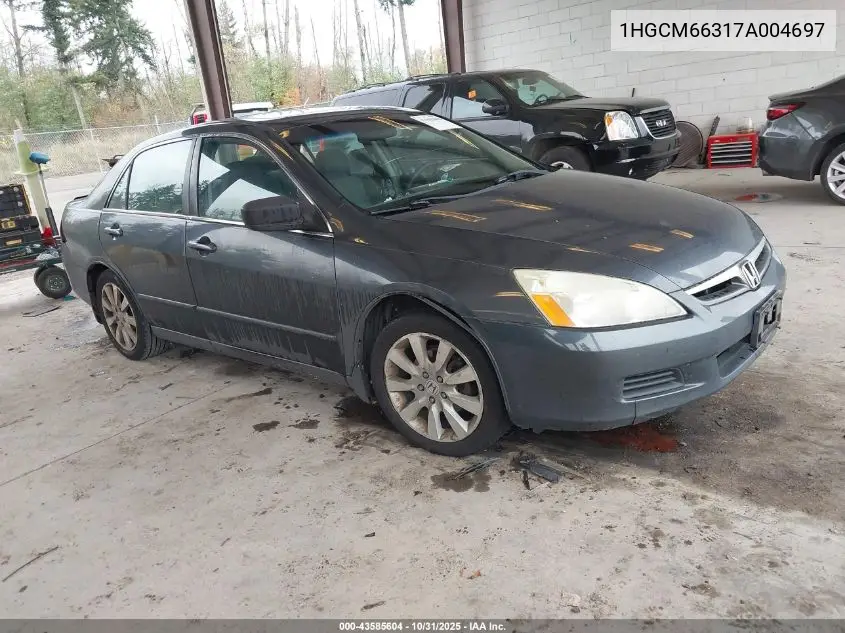 1HGCM66317A004697 2007 Honda Accord 3.0 Lx