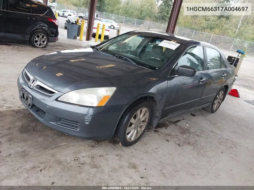1HGCM66317A004697 2007 Honda Accord 3.0 Lx