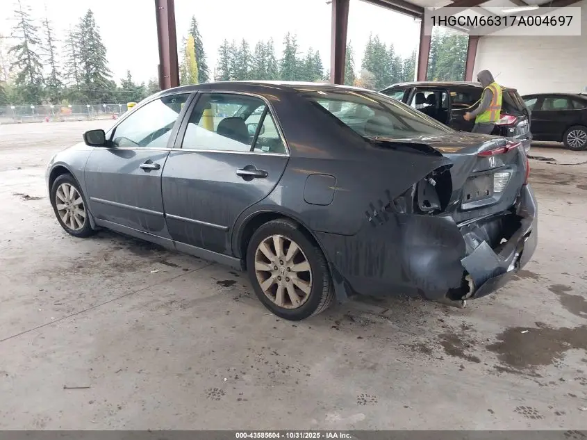 1HGCM66317A004697 2007 Honda Accord 3.0 Lx