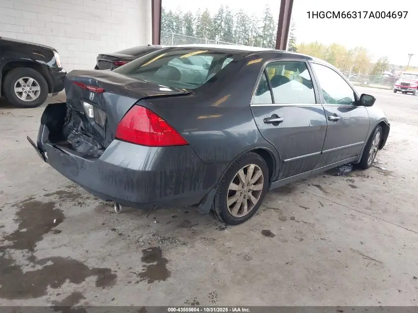 1HGCM66317A004697 2007 Honda Accord 3.0 Lx