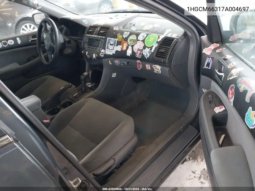 1HGCM66317A004697 2007 Honda Accord 3.0 Lx