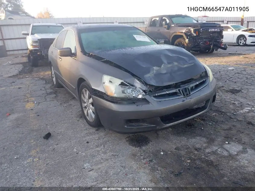 1HGCM66547A011905 2007 Honda Accord 3.0 Ex