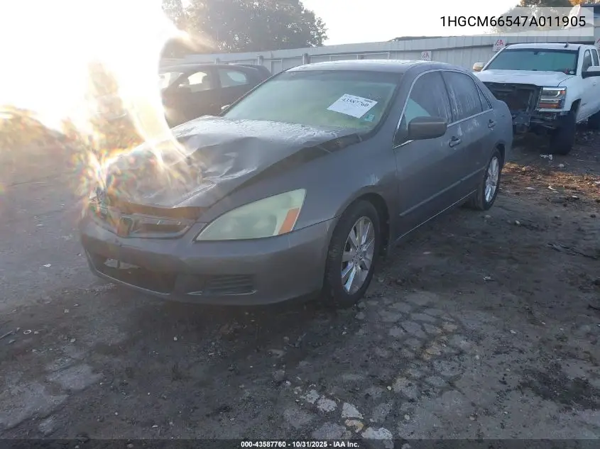 1HGCM66547A011905 2007 Honda Accord 3.0 Ex