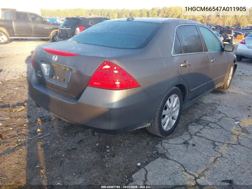 1HGCM66547A011905 2007 Honda Accord 3.0 Ex